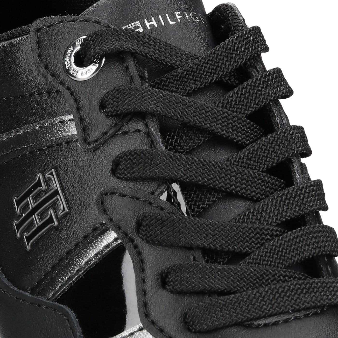 Damskie sneakersy (buty) TOMMY HILFIGER TH INTERLOCK CITY SNEAKER fw0fw05558bds kolor czarny