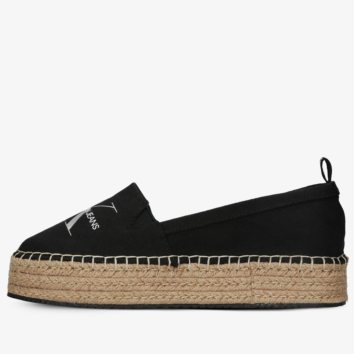 Damskie espadryle CALVIN KLEIN ESPADRILLE WEDGE PRINTED yw0yw00037bds kolor czarny