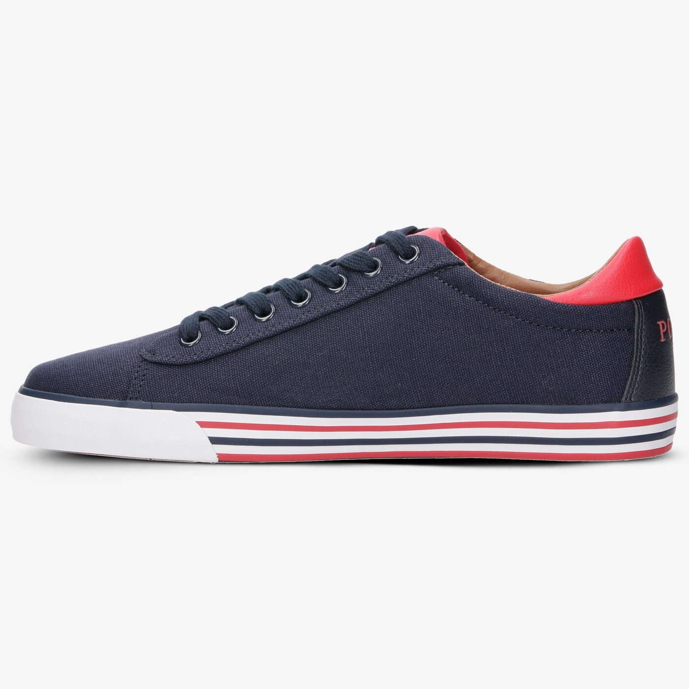 Męskie trampki POLO RL HARVEY NE NEWPORT NAVY/RL2000 RED CANVAS 8161907580gb kolor granatowy