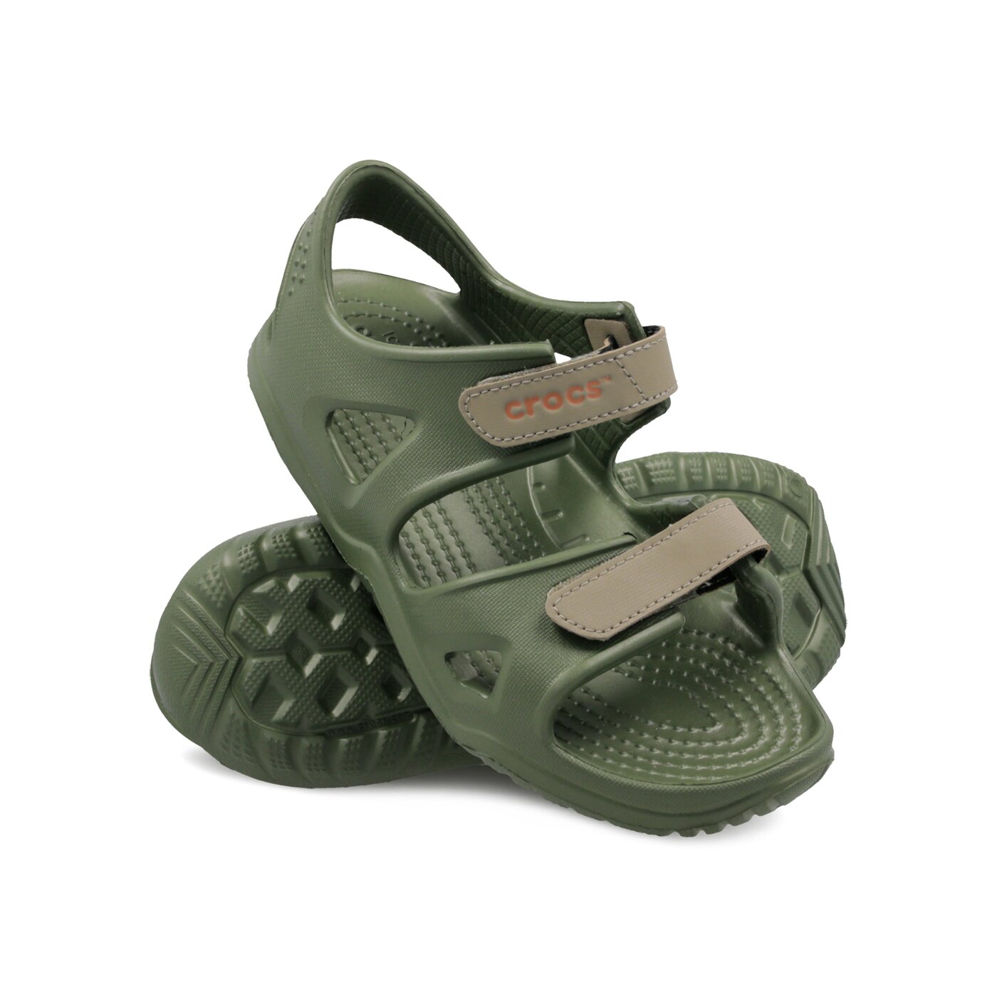 Dziecięce sandały / klapki CROCS SWIFTWATER RIVER SANDAL K 204988309k kolor khaki