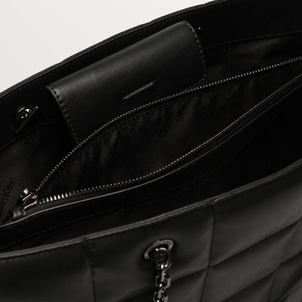 Damska torebka CALVIN KLEIN TOREBKA RE-LOCK QUILT TOTE LG k60k610457bax kolor czarny