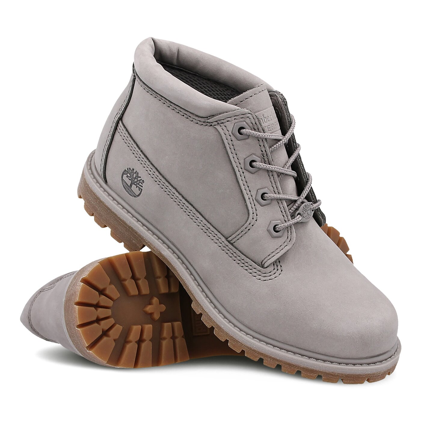 Damskie trapery TIMBERLAND NELLIE CHUKKA DOUBLE a1hfo kolor szary