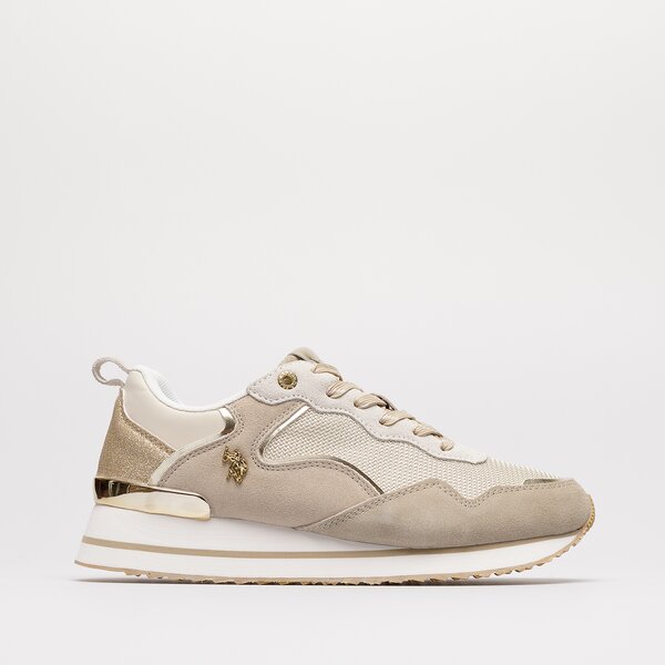 Damskie sneakersy (buty) U.S. POLO ASSN LAYLA layla001w/bei-gol02 kolor biały