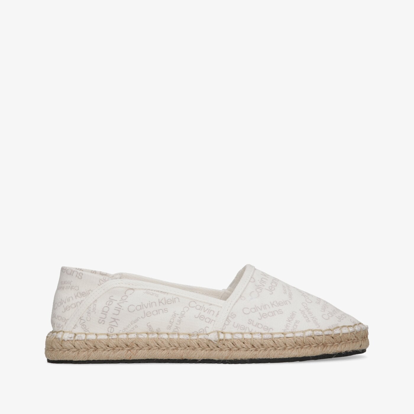 Damskie espadryle CALVIN KLEIN ESPADRILLES DENIM WHITE yw0yw006530k6 kolor biały
