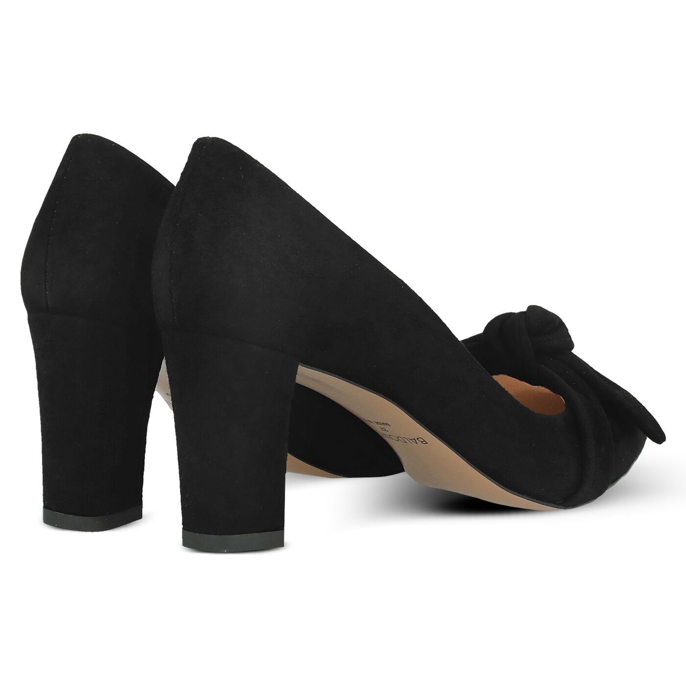 Damskie szpilki / czółenka BALDOWSKI CZÓŁENKO Z KOKARDKĄ W001591576002 w001591576002 kolor czarny