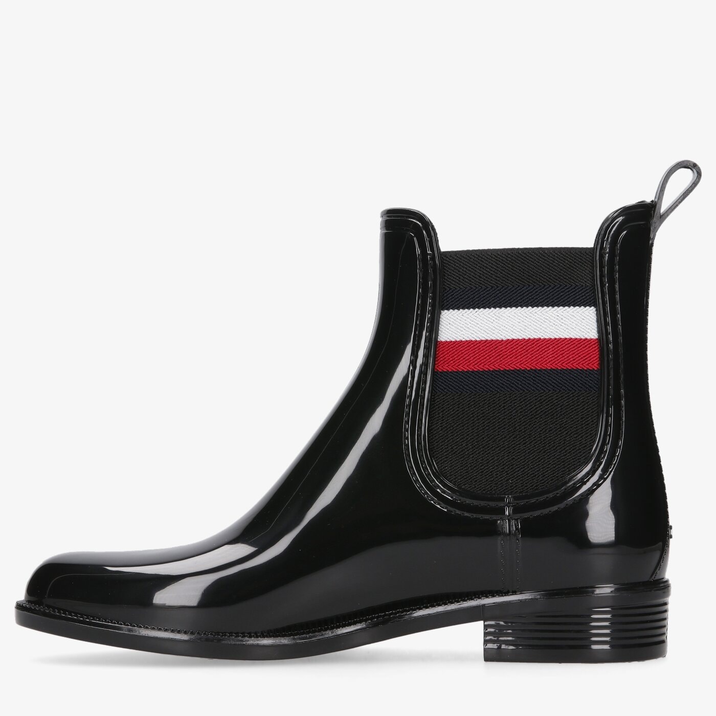 Damskie kalosze (buty gumowe) TOMMY HILFIGER CORPORATE RIBBON RAINBOOT fw0fw05969bds kolor czarny