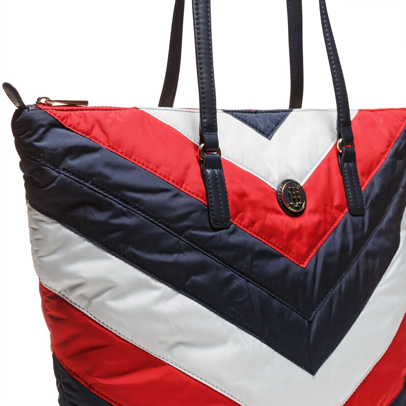 Damska torebka TOMMY HILFIGER TOREBKA POPPY TOTE CHEVRON PUF aw0aw05845901 kolor multicolor