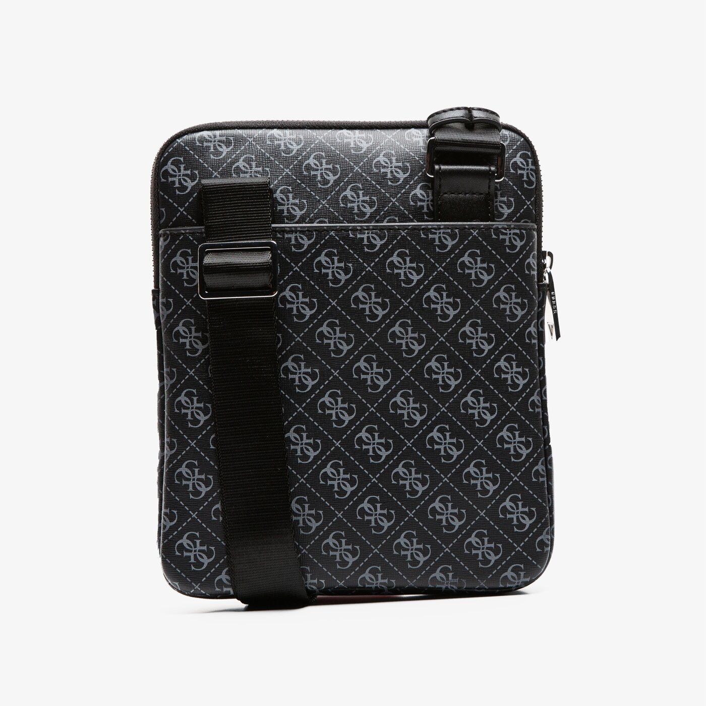 GUESS TORBA MAHATTAN LOGO FLAT CROSSBODY hm6765pol94bla kolor czarny