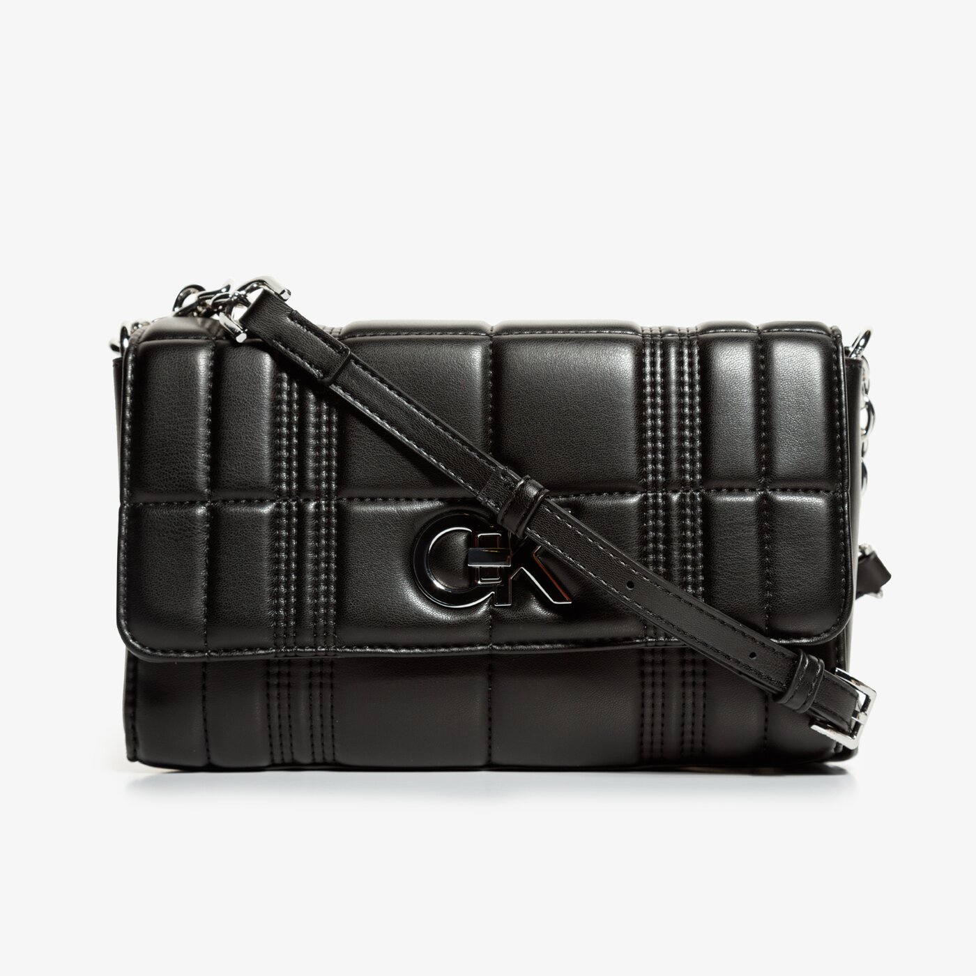 Damska torebka CALVIN KLEIN TOREBKA RE-LOCK FLAP XBODY k60k605834bds kolor czarny