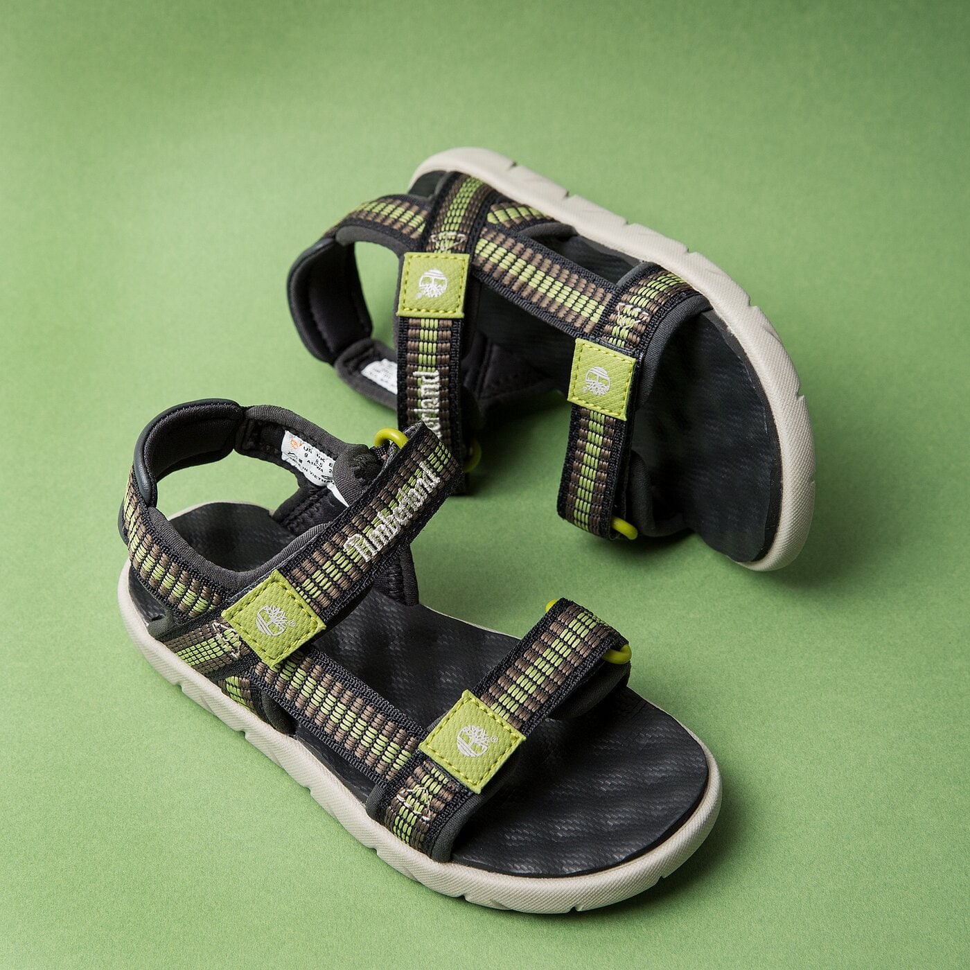 Dziecięce sandały / klapki TIMBERLAND PERKINS ROW WEBBING SNDL tb0a1pw41101 kolor khaki