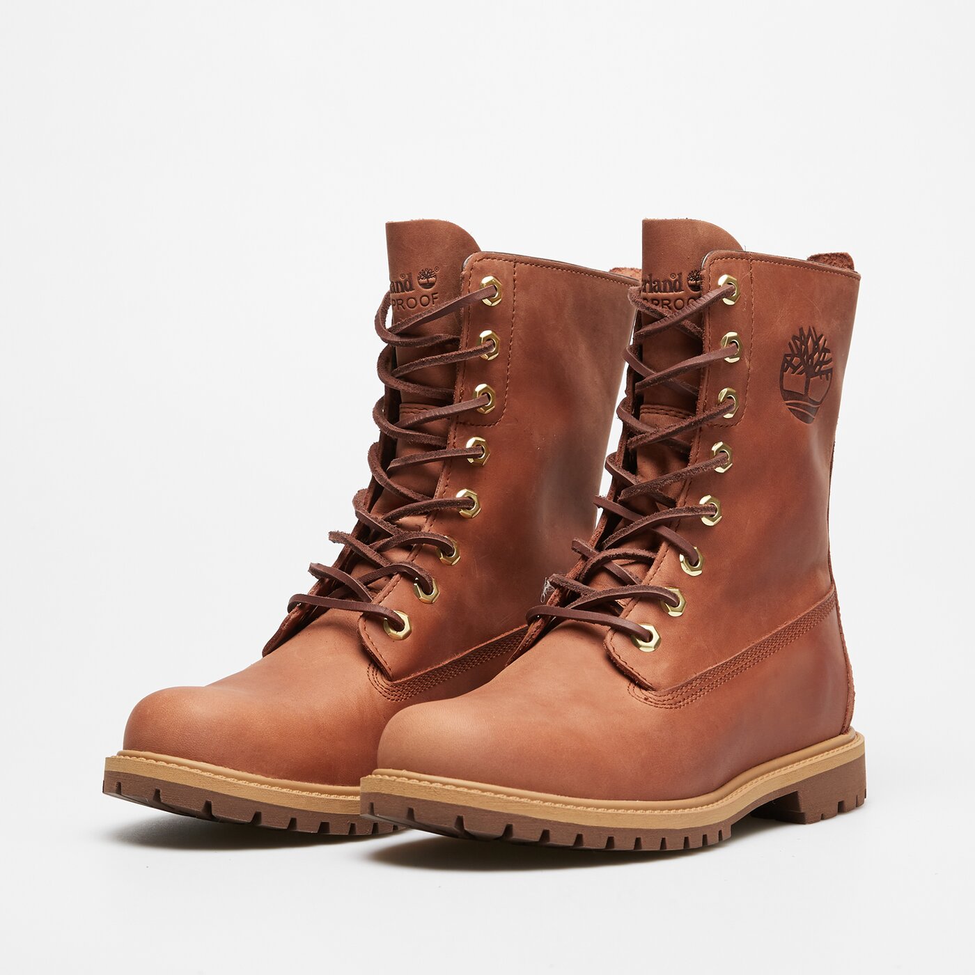 Damskie trapery TIMBERLAND PREMIUM 8 INCH LACE UP WP BOOT tb0a43mxem41 kolor brązowy