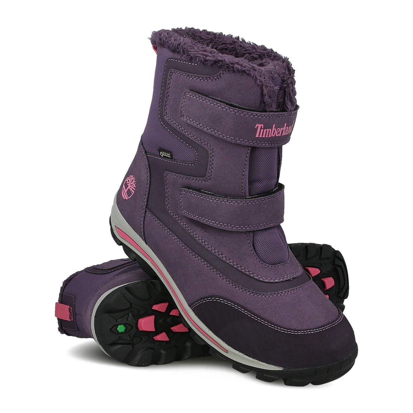 Dziecięce buty outdoor / trekkingowe TIMBERLAND CHILLBERG 2-STRAP GTX a1ljc kolor fioletowy