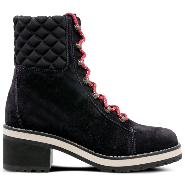 Damskie botki / sztyblety TOMMY HILFIGER MODERN HIKING MID HEEL BOOT fw0fw03278403 kolor granatowy