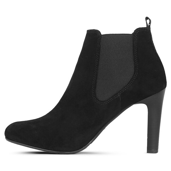 Damskie botki / sztyblety SYMBIOSIS BLAIR BOOTS ZAMSZ CZARNE 925002 kolor czarny