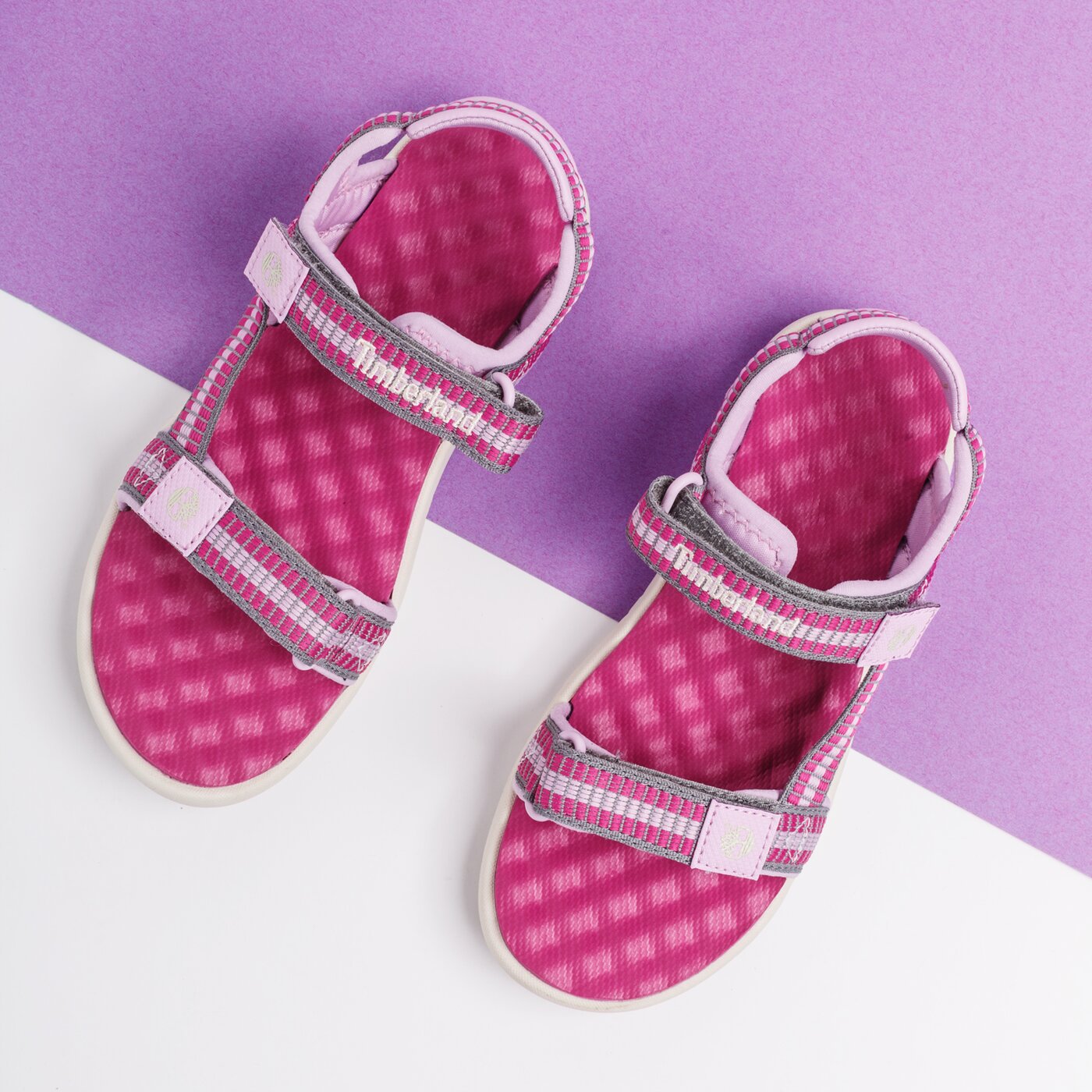 Dziecięce sandały / klapki TIMBERLAND PERKINS ROW WEBBING SNDL tb0a1nmvd561 kolor różowy