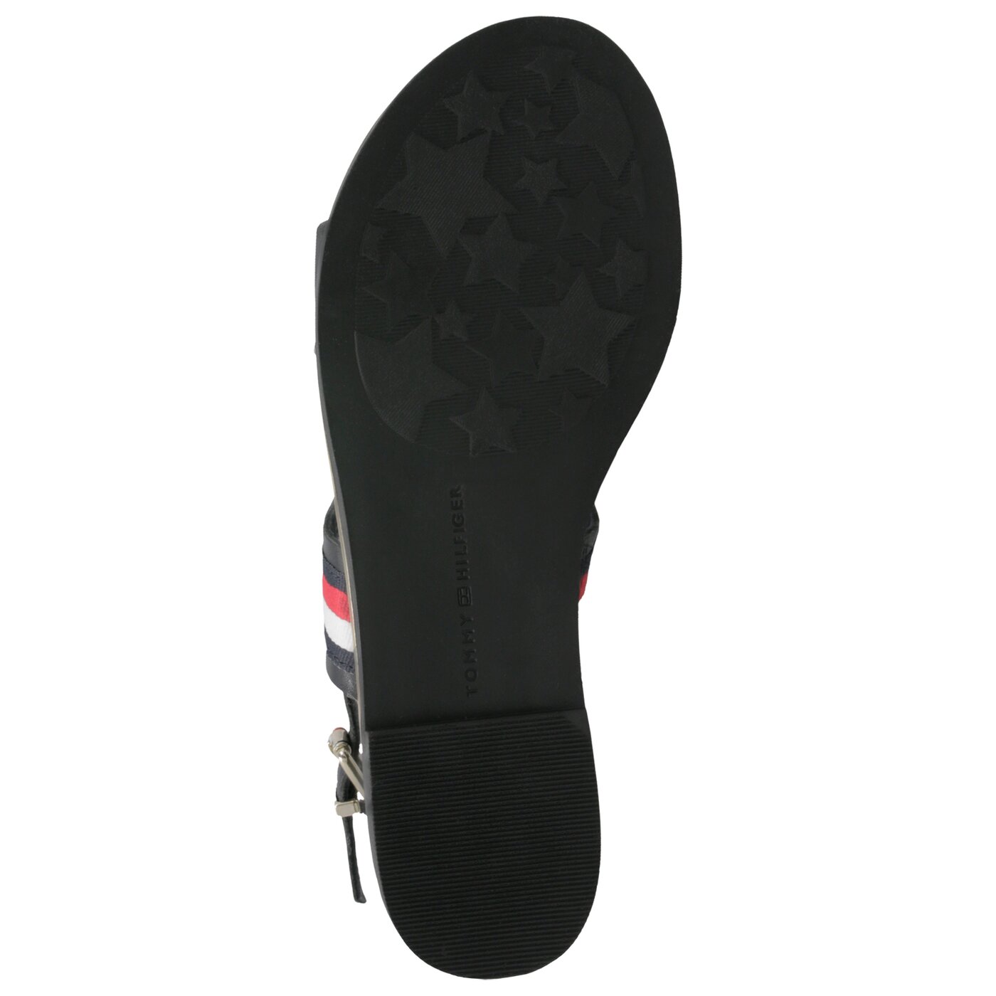 Damskie sandały TOMMY HILFIGER JENNIFER 34C FLAT SANDAL CORPORATE RIBBON fw0fw04049403 kolor granatowy