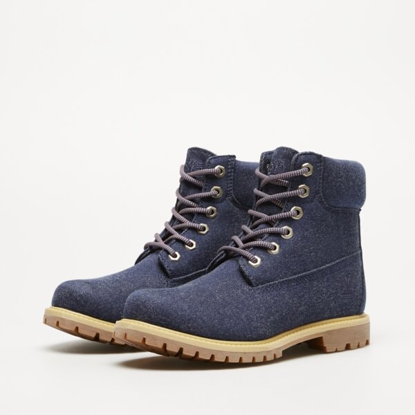 Damskie botki / sztyblety TIMBERLAND PREMIUM 6 INCH LACE UP BOOT tb0a2pj6ep41 kolor granatowy