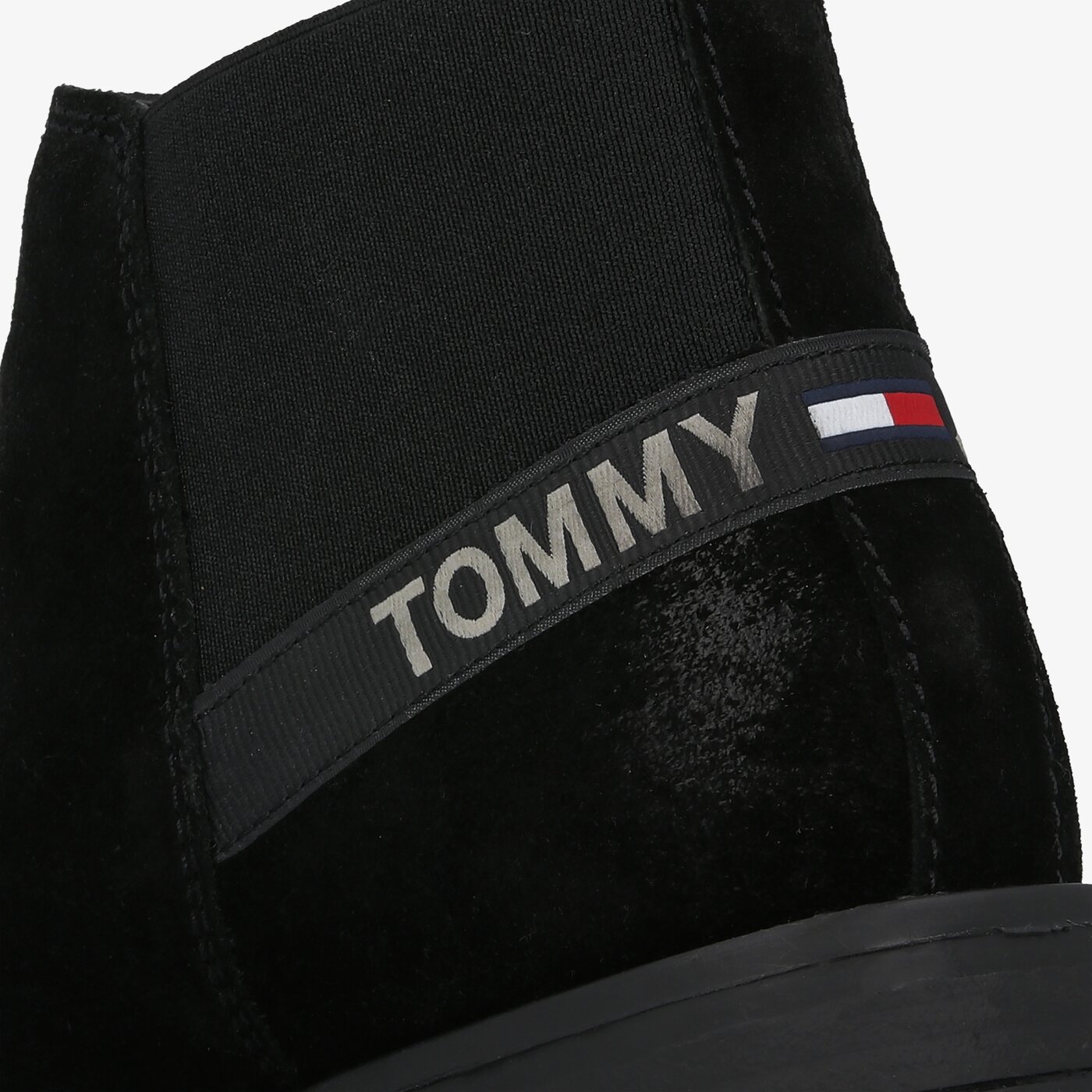 Damskie botki / sztyblety TOMMY HILFIGER GETTY 6B ESSENTIAL SUEDE en0en01148bds kolor czarny