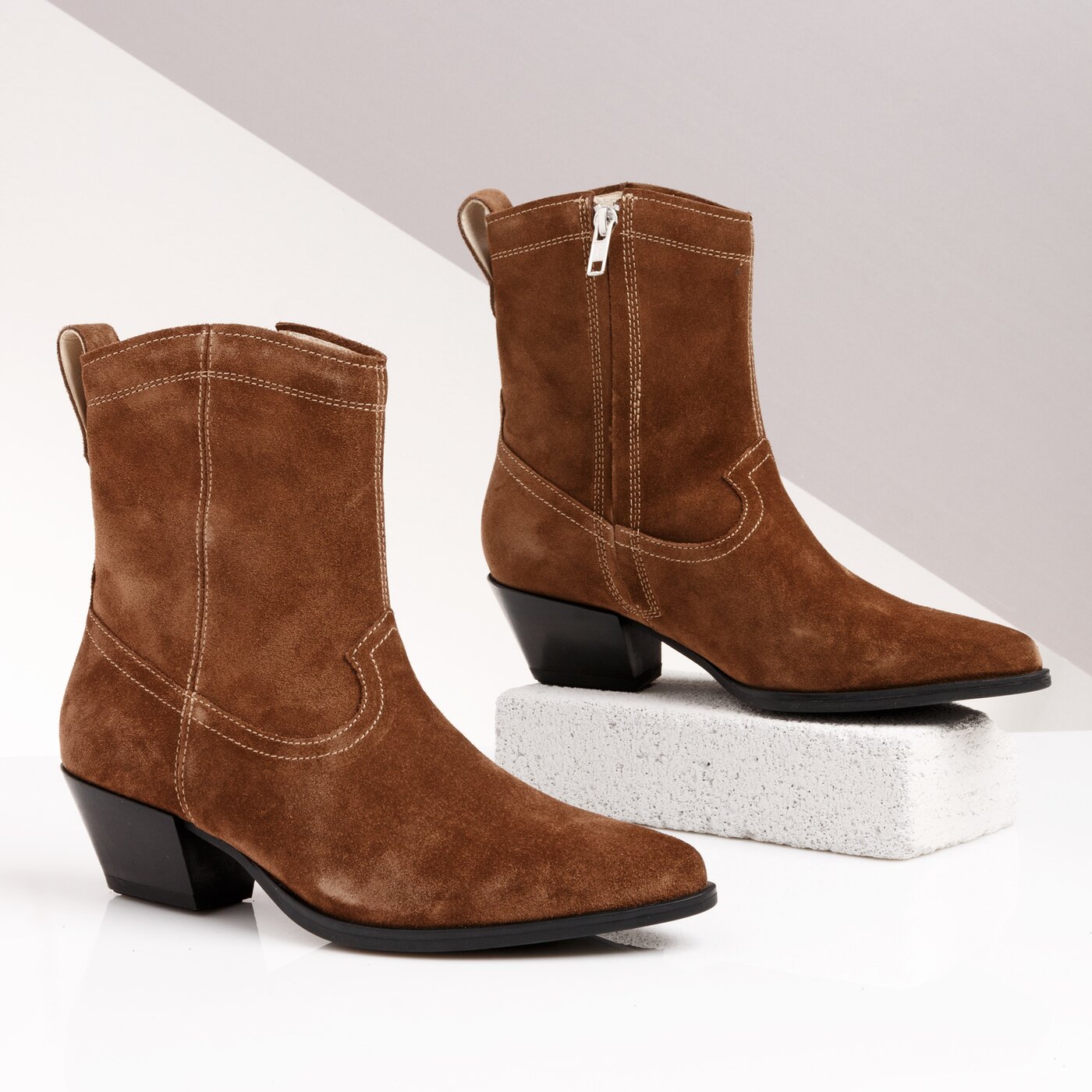 Damskie botki / sztyblety VAGABOND EMILY 481424010 kolor brązowy