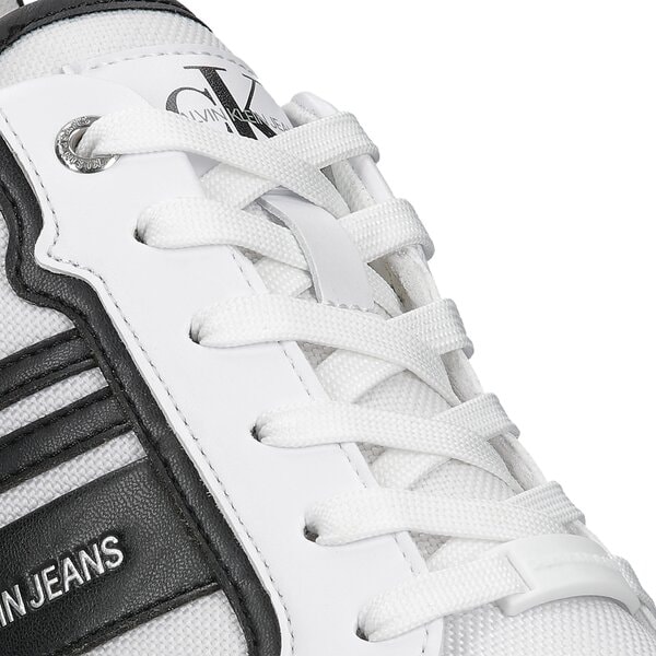 Męskie sneakersy (buty) CALVIN KLEIN LOW PROFILE SNEAKER LACEUP PU-NY ym0ym00027yaf kolor biały