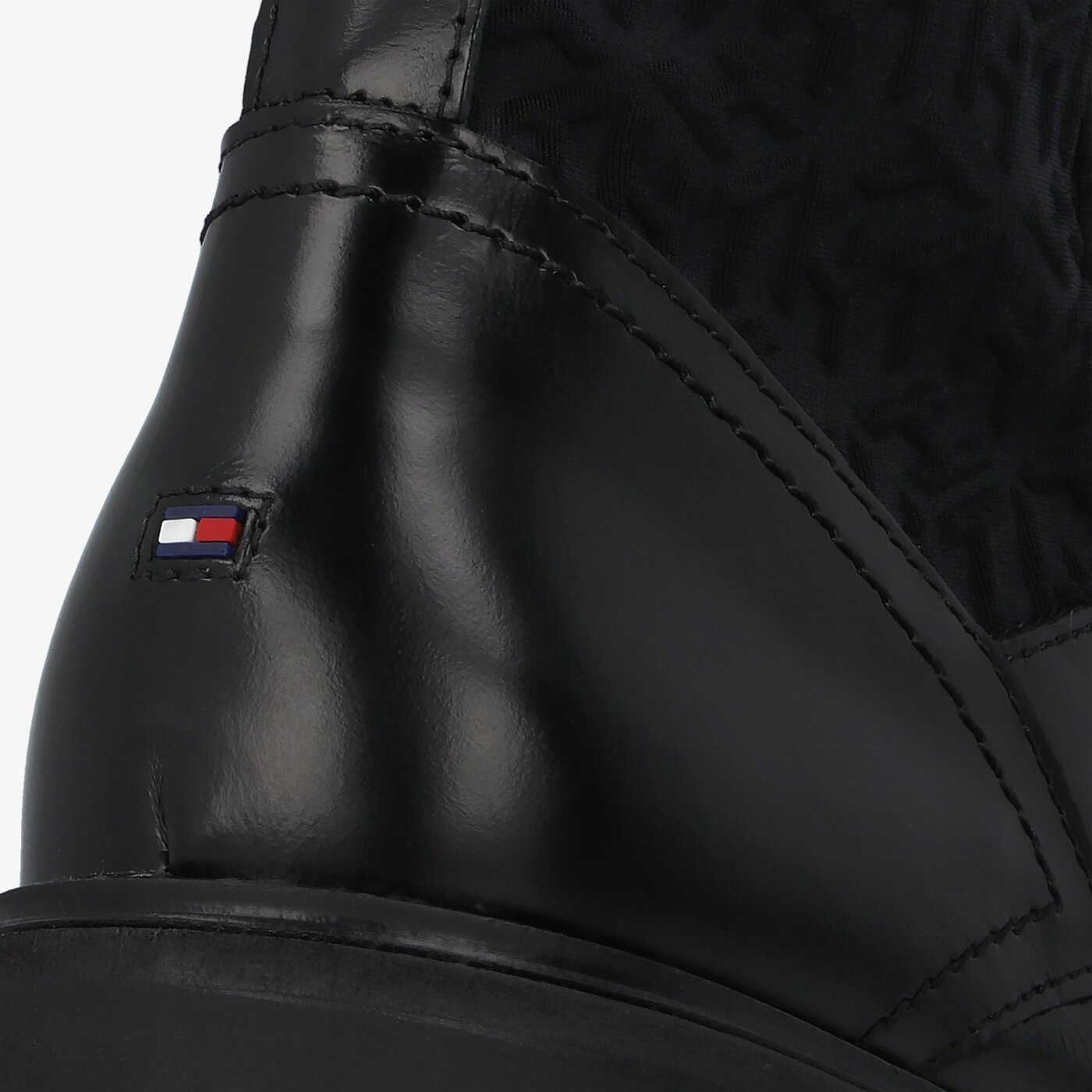 Damskie botki / sztyblety TOMMY HILFIGER HALLY 4C MATERIAL HIGH HEEL BOOT fw0fw05190bds kolor czarny