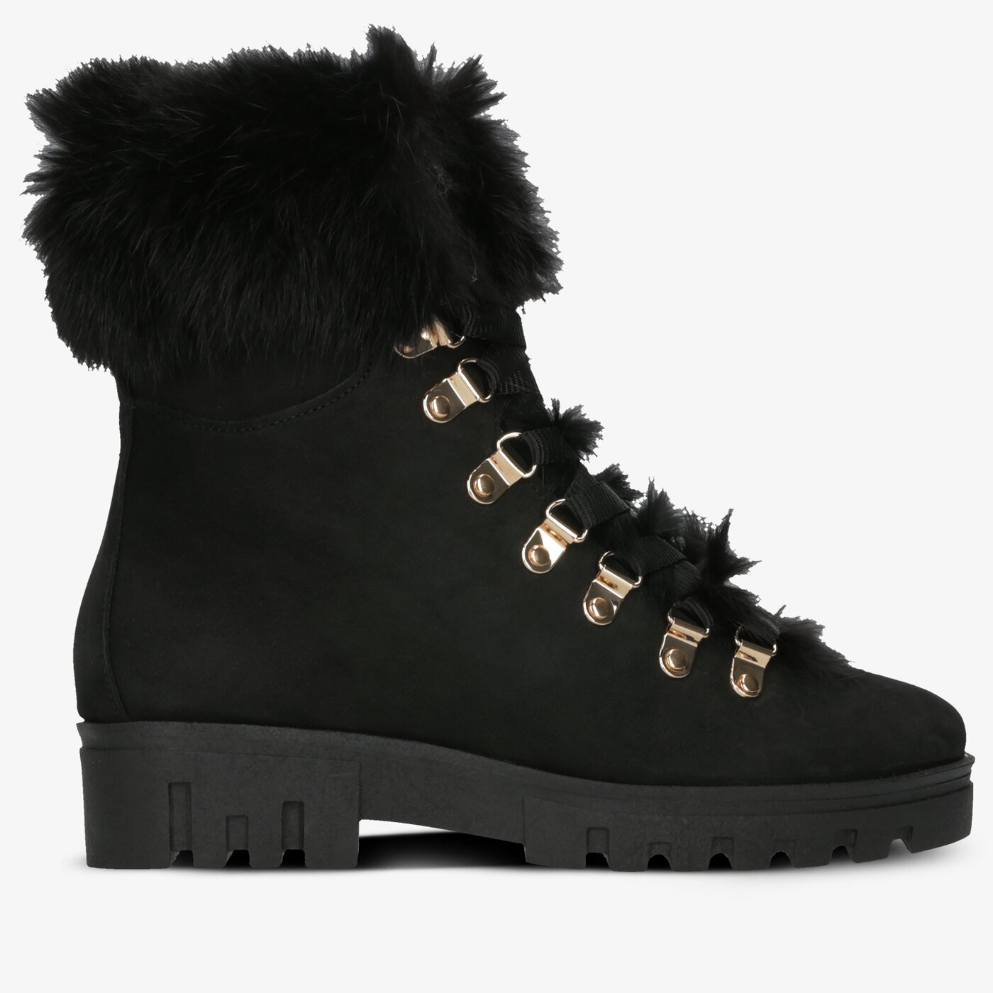 Damskie botki / sztyblety SYMBIOSIS SO FLUFFY  sywc219012 kolor czarny