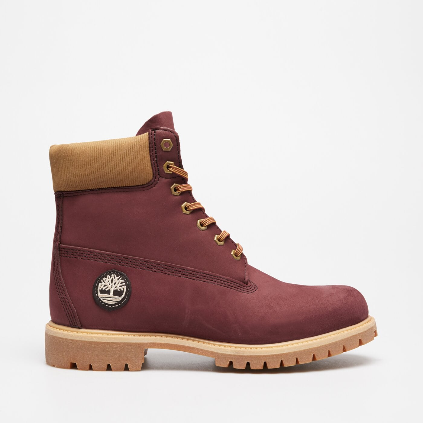 Męskie buty za kostkę TIMBERLAND PREMIUM 6 IN LACE WP BOOT tb0a2p6weq31 kolor bordowy