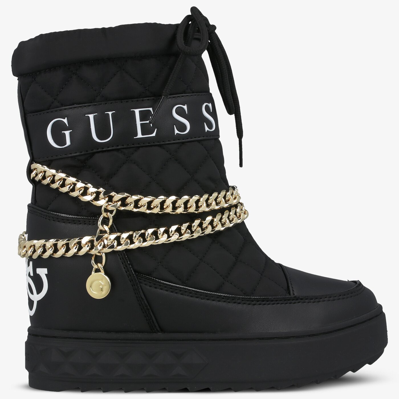 Damskie śniegowce GUESS FARIBA fl8frbfab12black kolor czarny