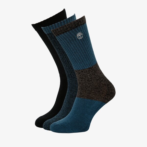Męskie skarpetki TIMBERLAND SKARPETY 3PP BOOT SOCK GIFT BOX tb0a1eqb0011 kolor czarny