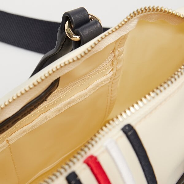 Damska torebka TOMMY HILFIGER TOREBKA POPPY SMALL TOTE CORP aw0aw15986aef kolor beżowy