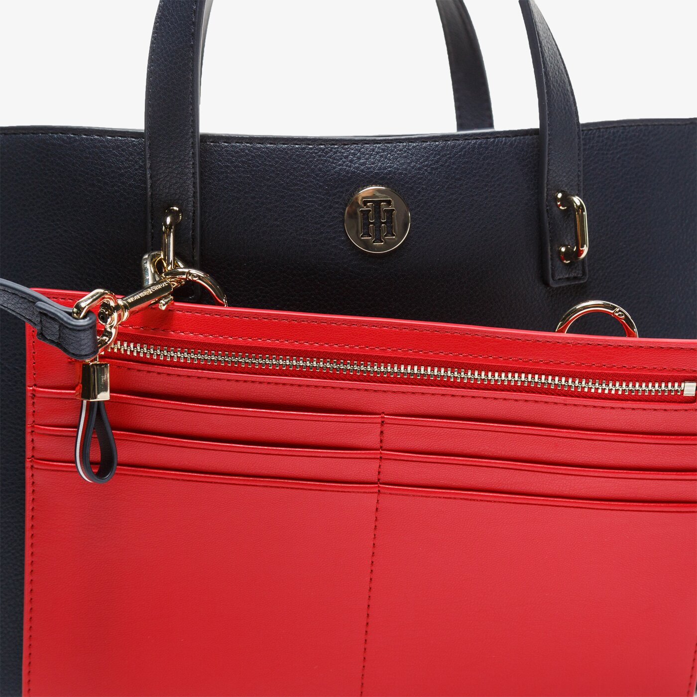Damska torebka TOMMY HILFIGER TOREBKA CHARMING MED WORK BAG aw0aw08158cjm kolor czarny
