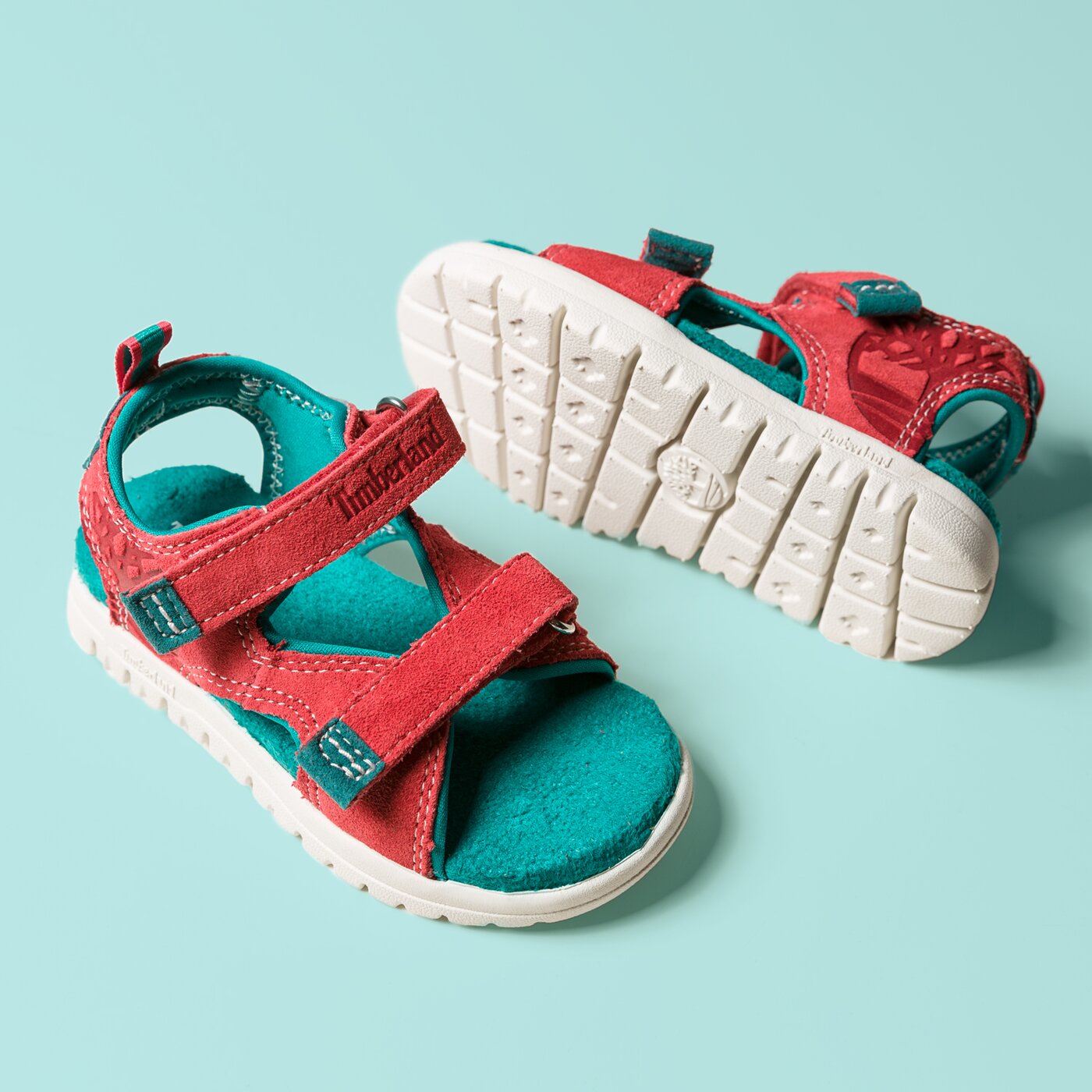 Dziecięce sandały / klapki TIMBERLAND PIERMONT H&L SANDAL a1lmu kolor różowy