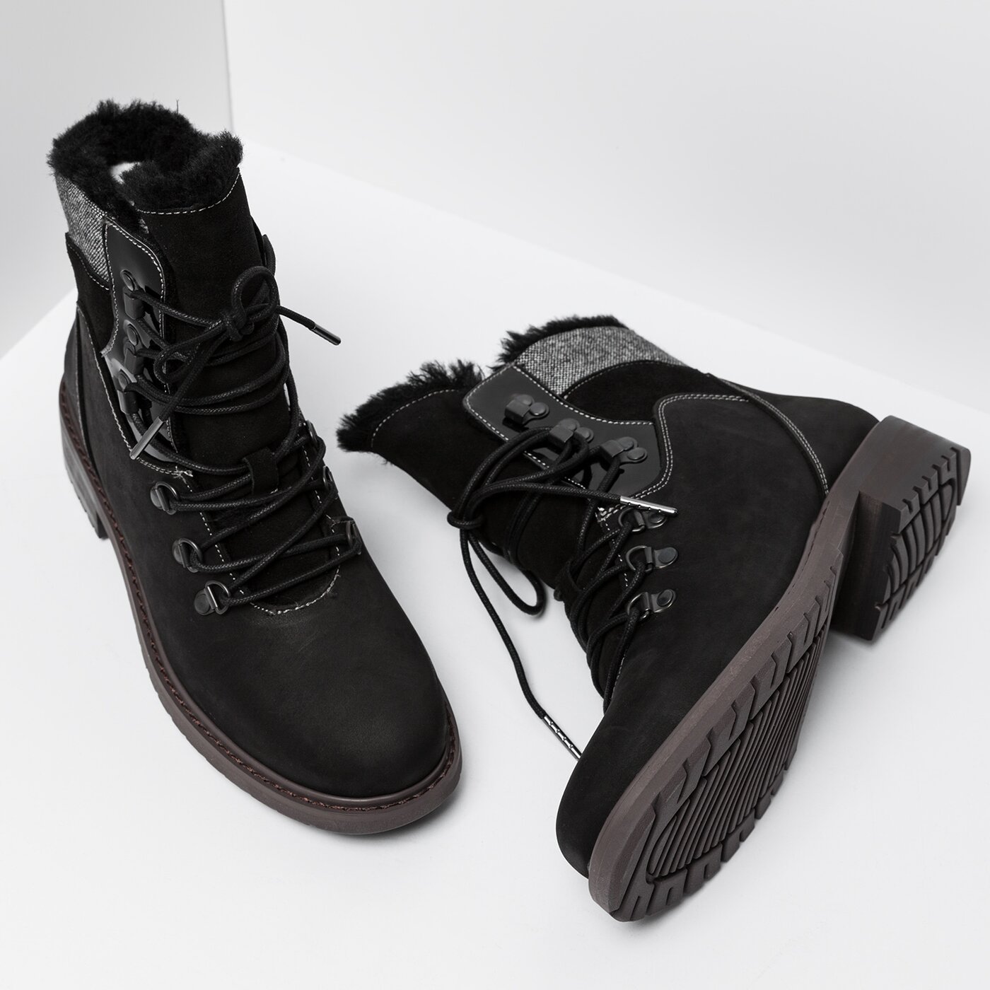 Damskie botki / sztyblety EMU PRIMROSE SANDS BLACK w11583black kolor czarny