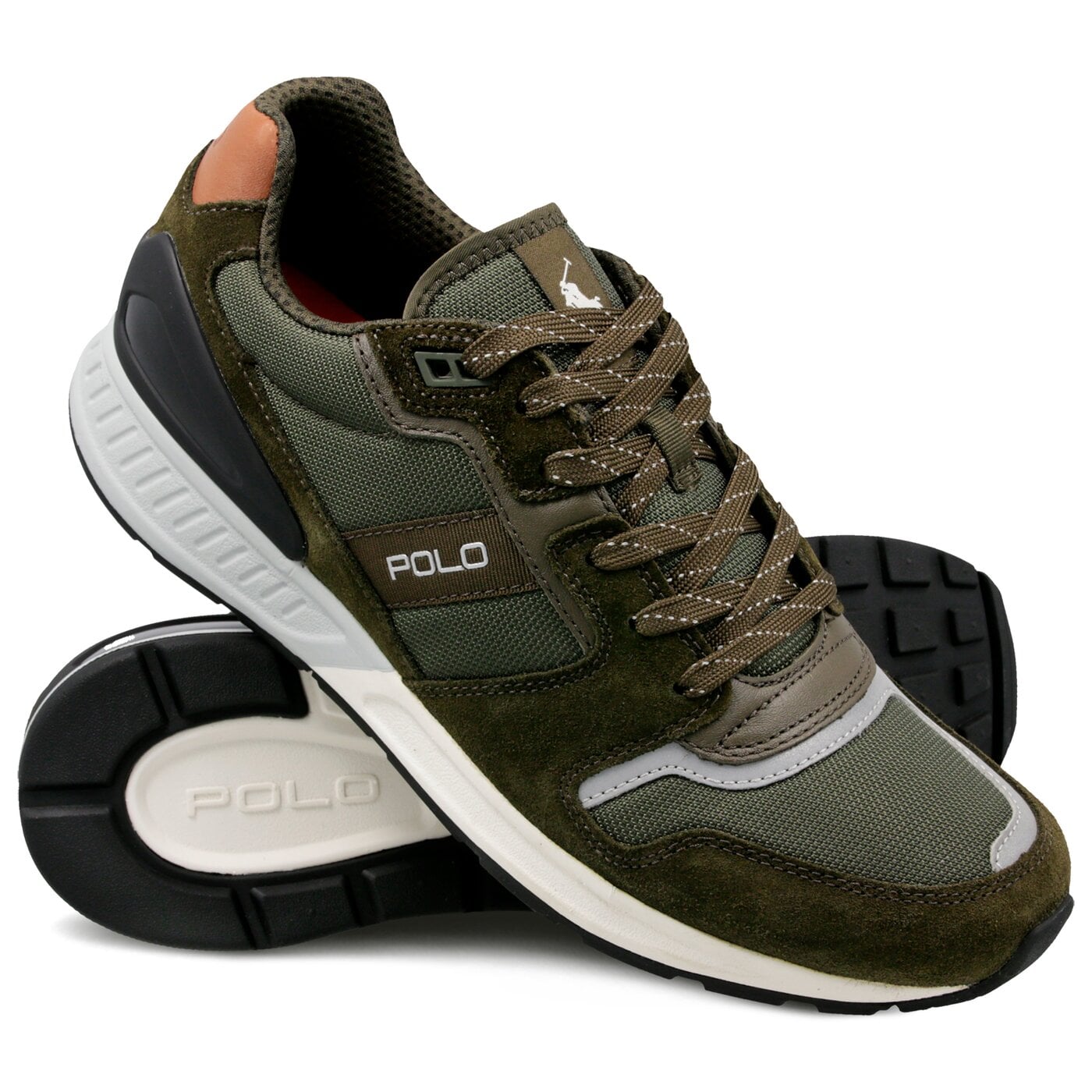Męskie sneakersy (buty) POLO RL TRAIN100 SNEAKERS ATHLETIC SHOE  809669838003 kolor khaki