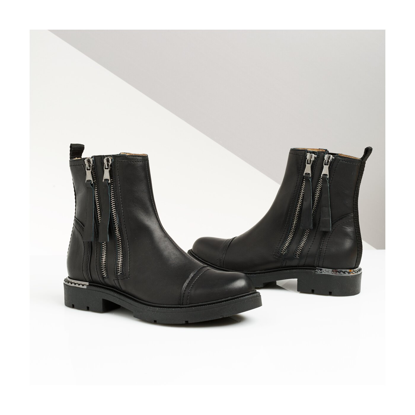 Damskie botki / sztyblety SYMBIOSIS ZIPPY  sywc219023 kolor czarny