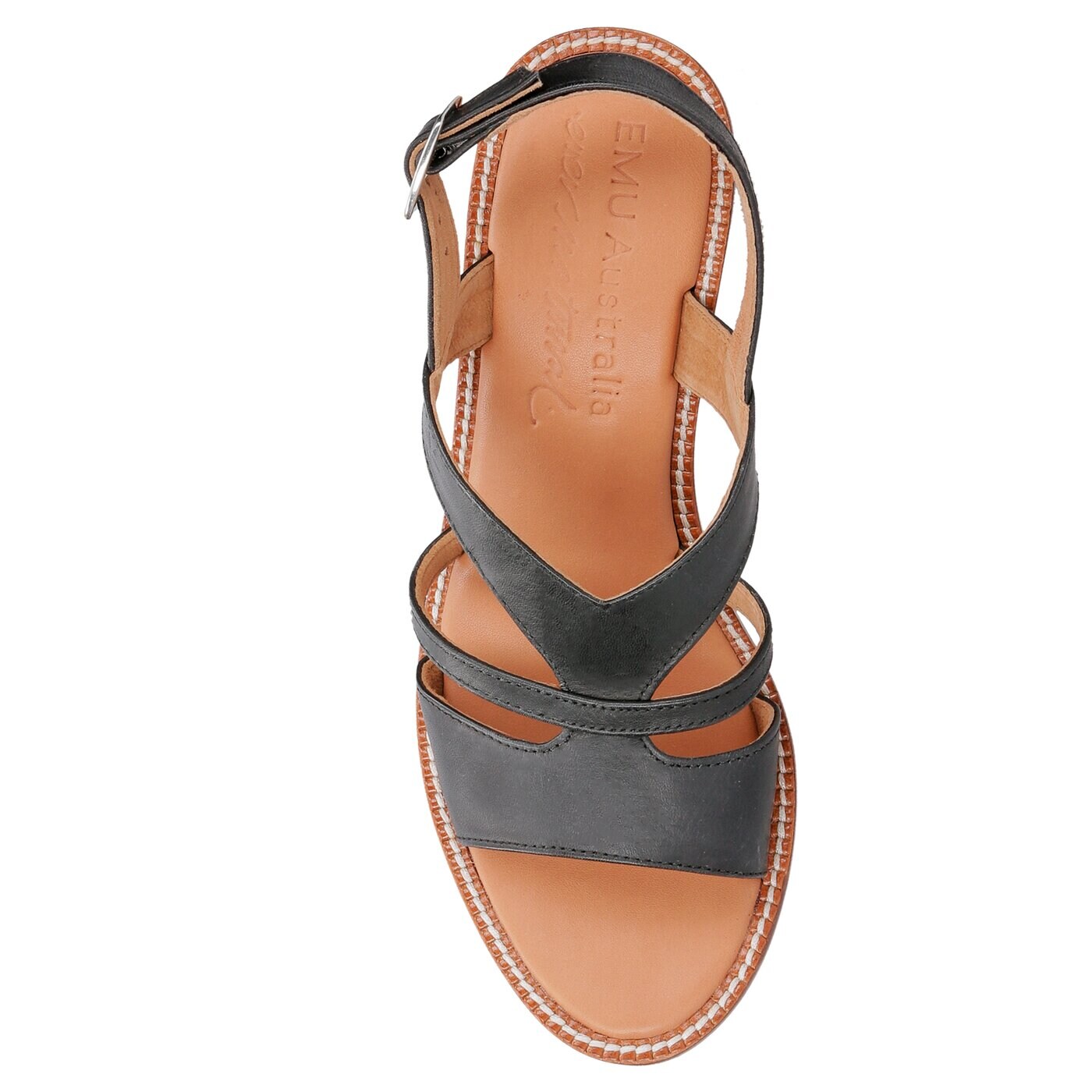 Damskie sandały EMU ISLA BLACK w11731black kolor czarny