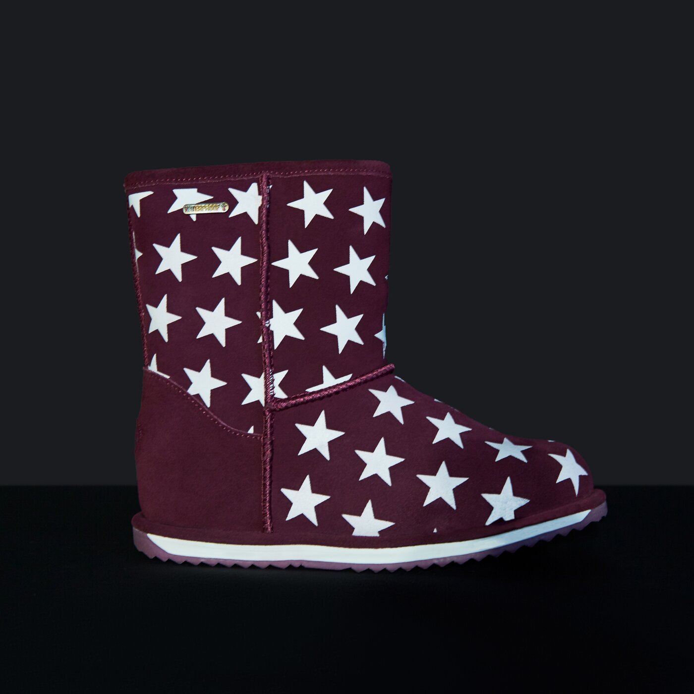Dziecięce buty za kostkę EMU STARRY NIGHT BRUMBY k12166plum kolor bordowy