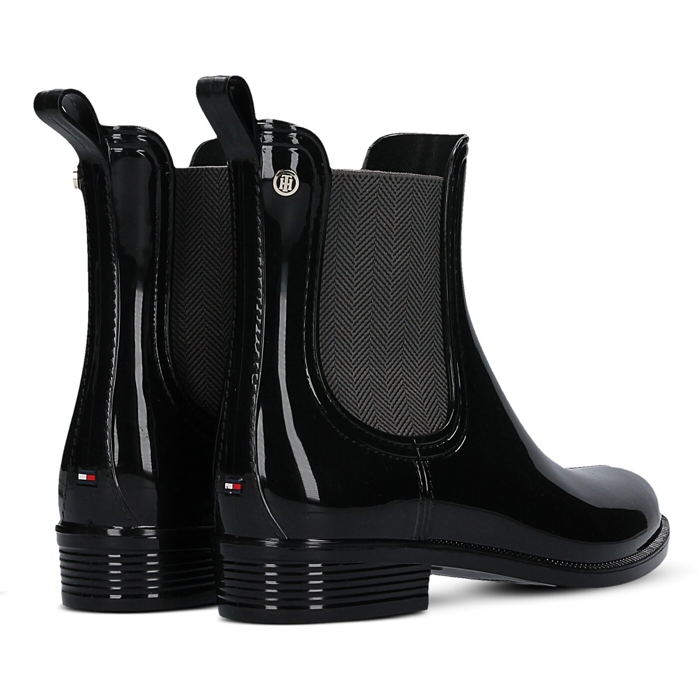 Damskie kalosze (buty gumowe) TOMMY HILFIGER O1285DETTE 6R fw56821556990 kolor czarny