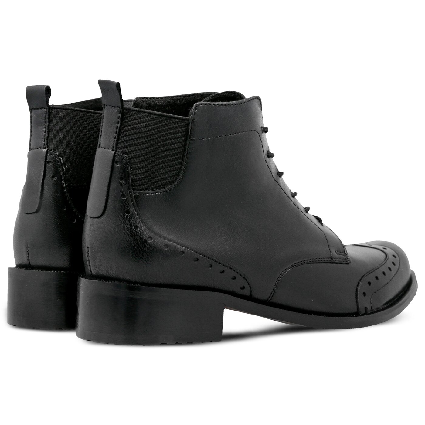 Damskie botki / sztyblety SYMBIOSIS SZTYLBLETY WIĄZANE CLARA 564001 kolor czarny