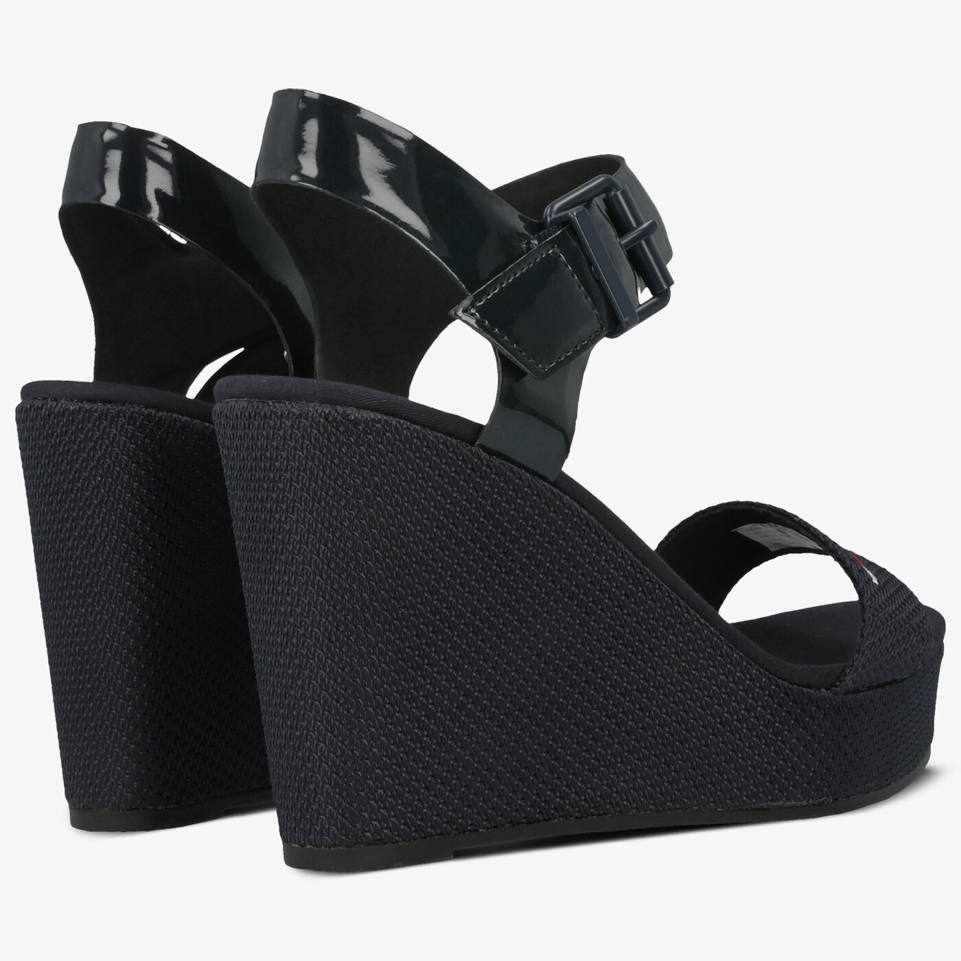 Damskie sandały TOMMY HILFIGER LUNA 29C MATERIAL MIX WEDGE SANDAL en0en00560403 kolor granatowy