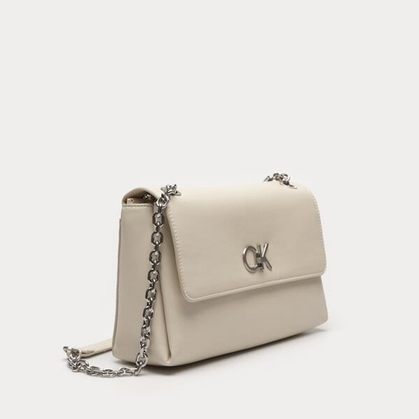 Damska torebka CALVIN KLEIN TOREBKA RE-LOCK EW CONV CROSSBODY k60k611084pc4 kolor biały