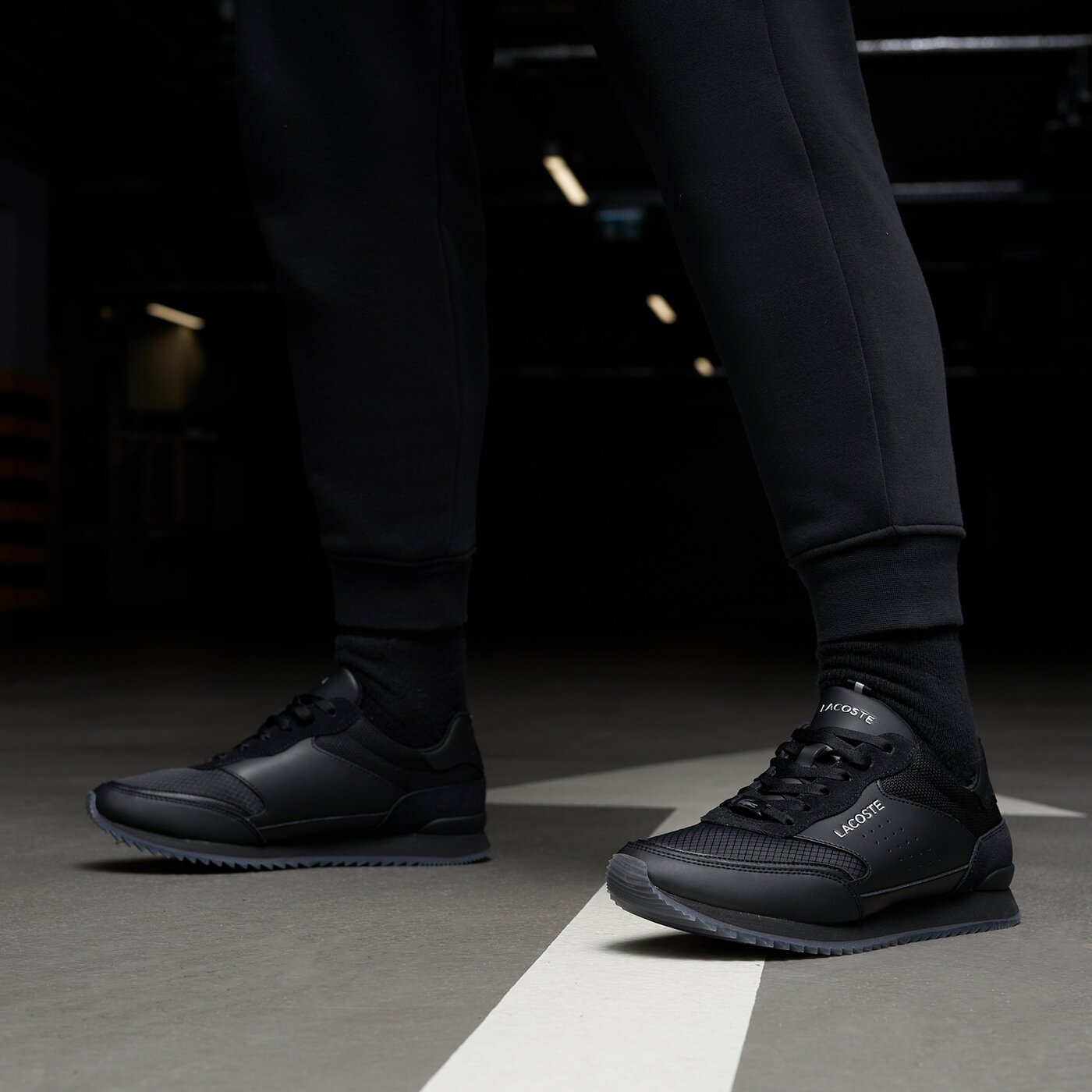 Męskie sneakersy (buty) LACOSTE PARTNER LUXE 0121 1 QSP SMA 741sma011302h kolor czarny