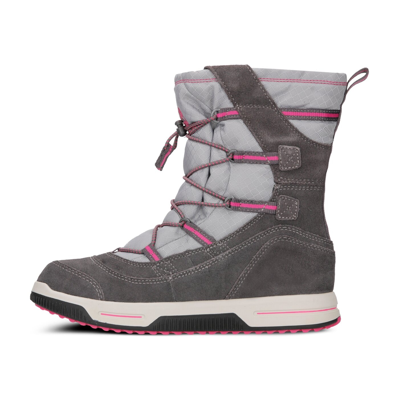 Dziecięce buty outdoor / trekkingowe TIMBERLAND SNOW STOMPER PULL ON WP a1uj7 kolor szary