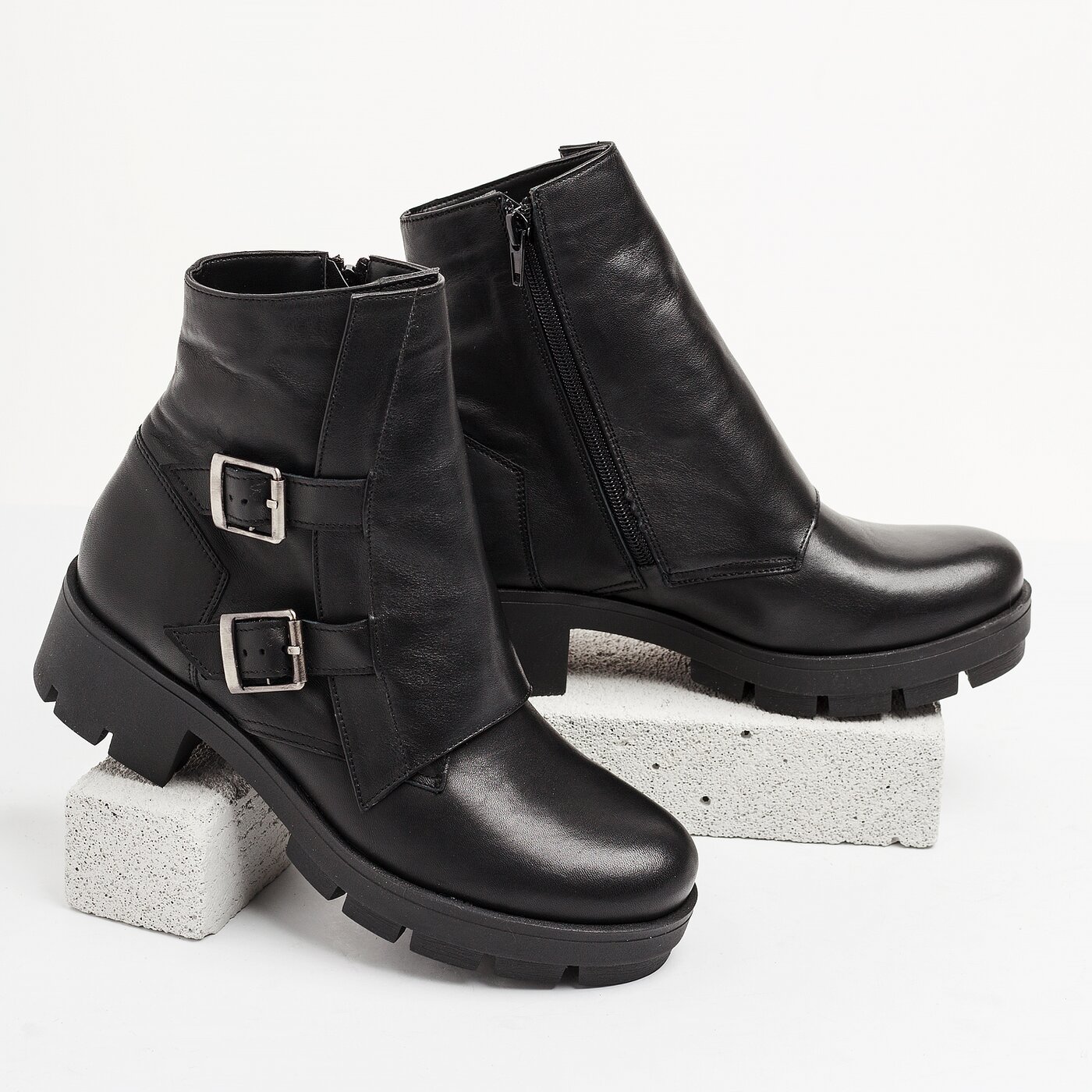 Damskie botki / sztyblety SYMBIOSIS GEORGIA  sywc218011 kolor czarny