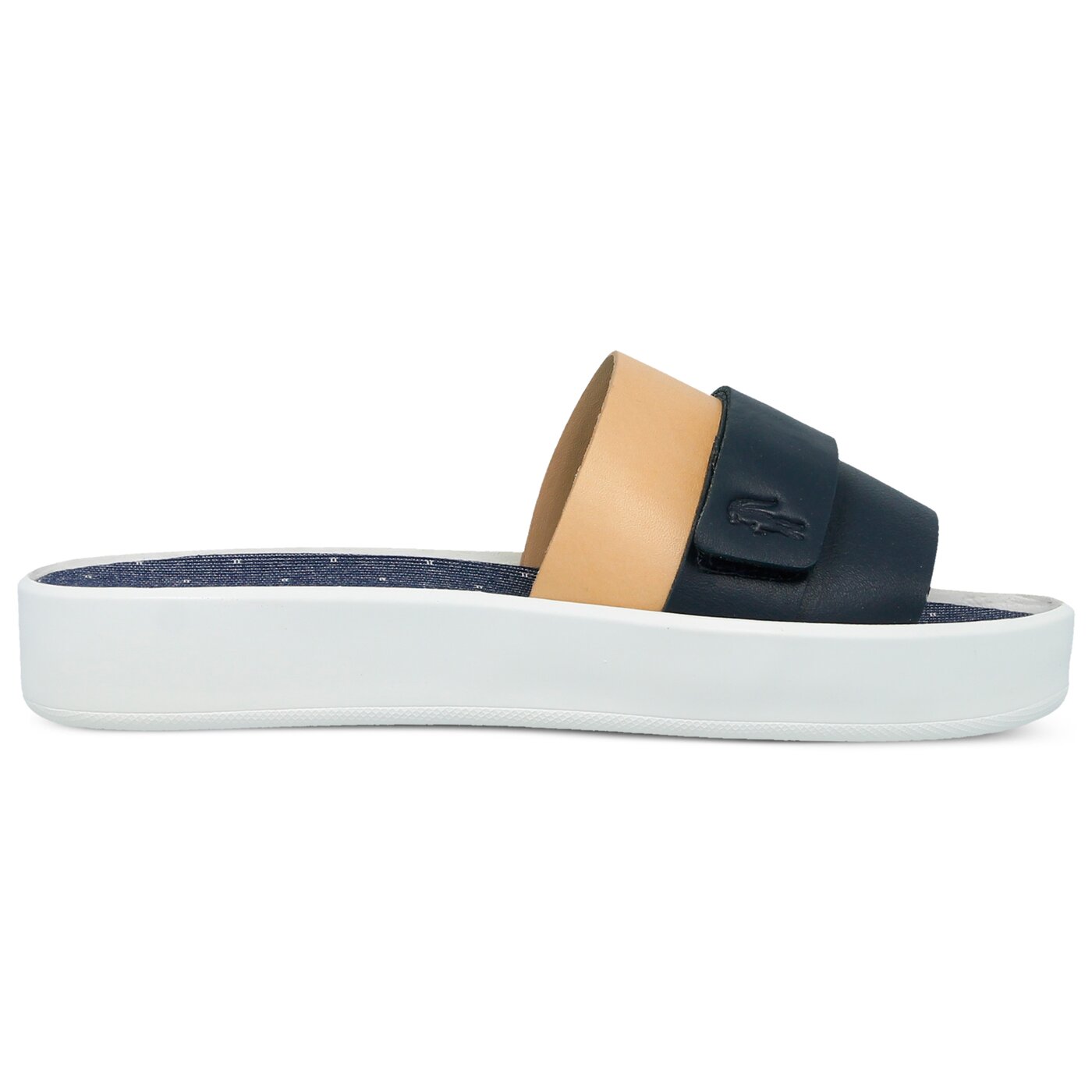 Damskie klapki LACOSTE PIRLE SLIDE 118 1 735caw0051nn2 kolor granatowy