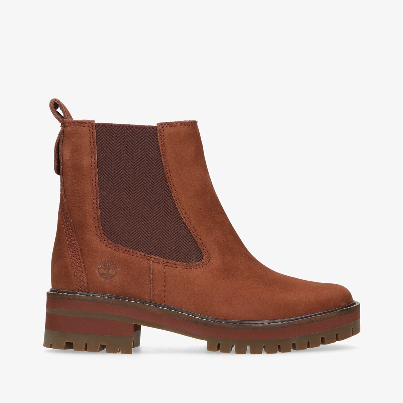 Damskie botki / sztyblety TIMBERLAND COURMAYEUR VALLEY CHELSEA tb0a2hkqch71 kolor brązowy