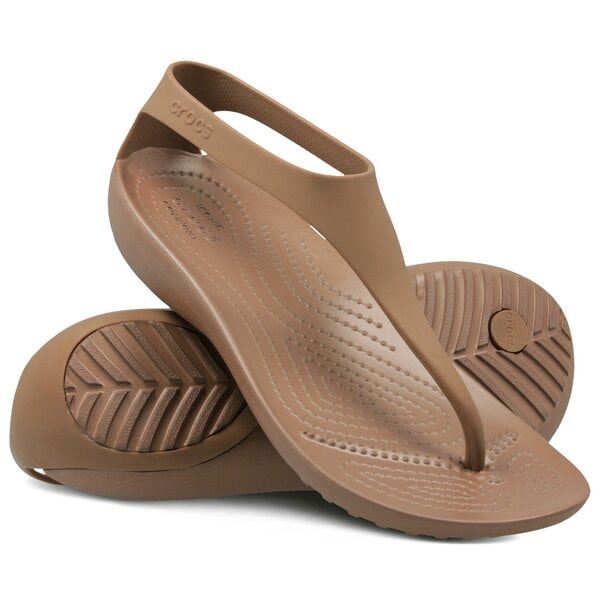 Damskie sandały CROCS SERENA FLIP 205468860 kolor brązowy