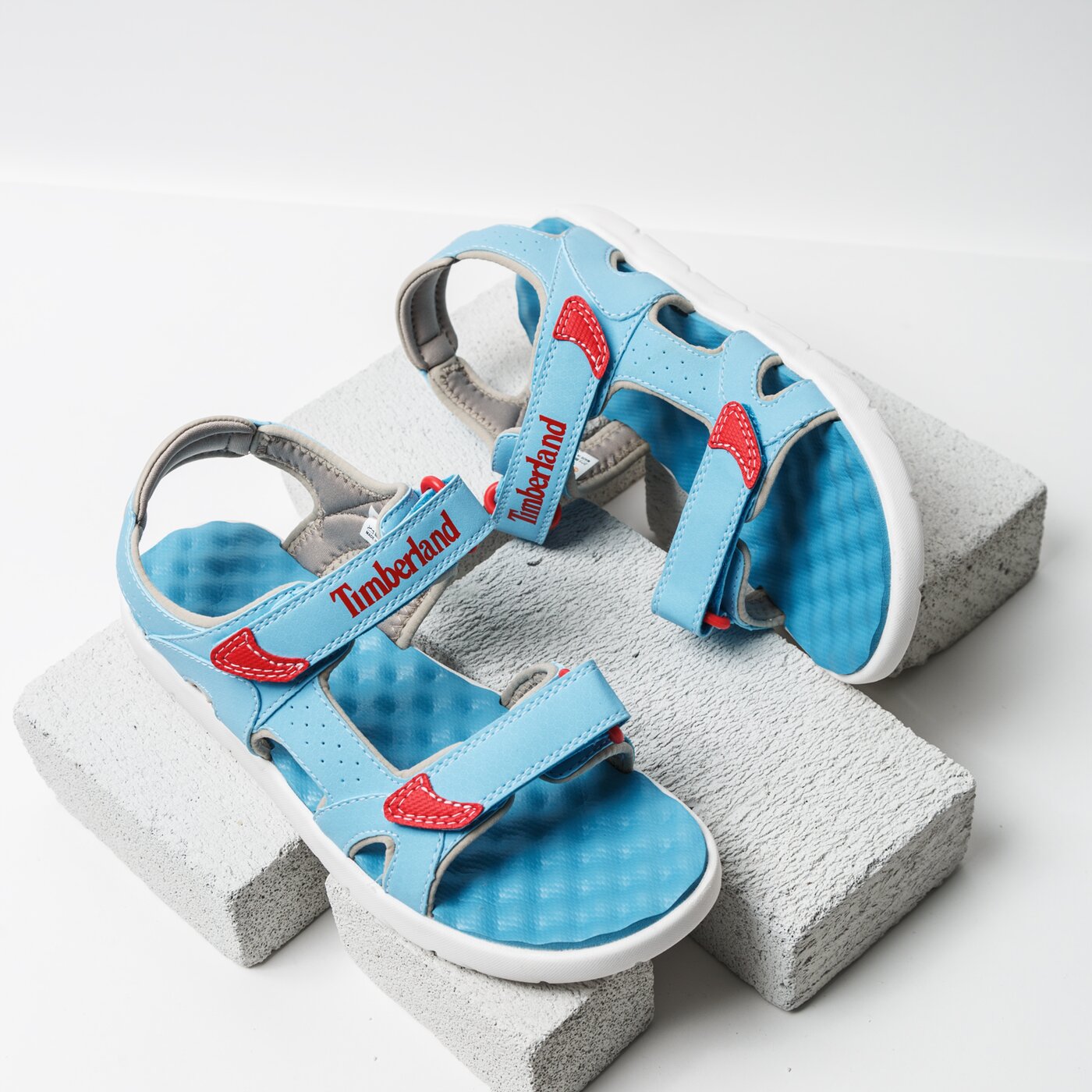 Dziecięce sandały / klapki TIMBERLAND PERKINS ROW 2-STRAP a1qg7 kolor niebieski