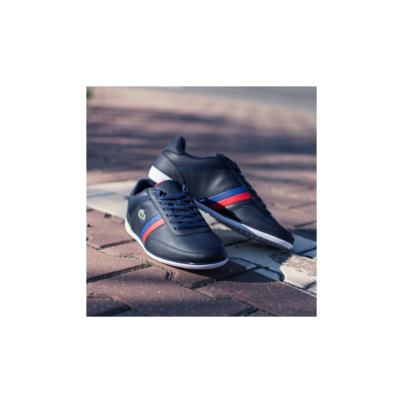 Męskie sneakersy (buty) LACOSTE GIRON TCL  730spm0014db4 kolor granatowy