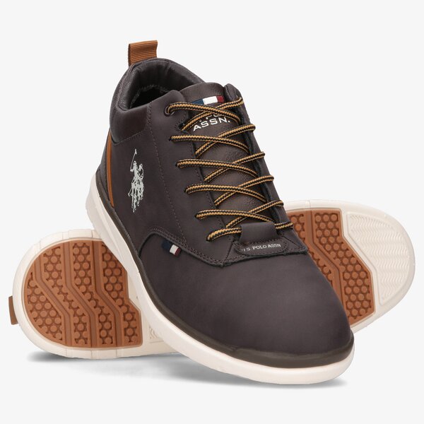 Męskie buty za kostkę U.S. POLO ASSN YGOR001 ygor001dbr kolor brązowy